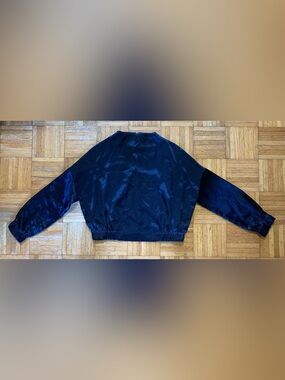 My Contemporary Essentials Wardrobe Blue Long Sleeved Cropped Top 8